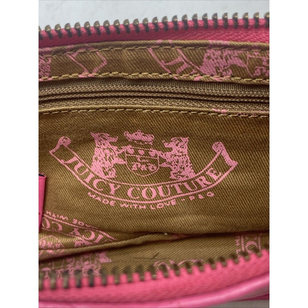 Juicy Couture Pink Genuine Leather Baguette / Mini Bag - Picture 13 of 16